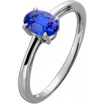 Tansanit Ring Platin 950 natürlicher Tansanit 0.90ct