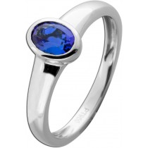 Tansanit Ring Platin 950 natürlicher Edelstein 0.50ct 