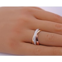 Trinity Brillantring Gelbgold Weißgold Rosegold 585 14K Natur Diamanten 0.60ct