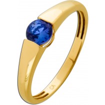 Tansanit Ring Gold 333 8K nat. Solitär Tansanit 0.50ct
