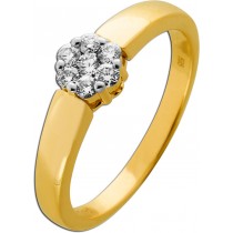Brillant Ring Gold 585 14K Natur Diamanten 0.25ct