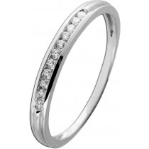 Memoire Ring Weißgold 585 14K Brillanten 0.11ct