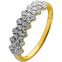 Diamantring Gold 375 9 Karat Diamanten 0.20ct