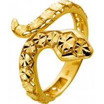 Schlangen Ring Gold 333 8 Karat diamantiert 