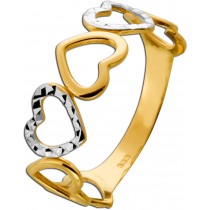 Herz Ring Gold Weißgold 333 8 Karat 