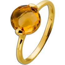 Citrin Ring Gold 585 14K nat. gelber Citrin 2ct