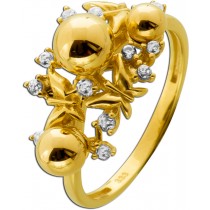 Zirkonia Schmetterling Ring Gold 333 8K weiße Zirkonia