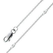 Diamant Ankerarmband Weißgold 750 18 Karat 5 Diamanten 0.05ct W P1 