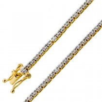 Tennisarmband Gold 333 8 Karat champagnerfarbene Brillanten 1.0ct  