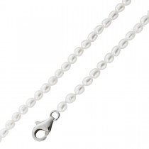 Perlenkette Silber 925 Süßwasser Zuchtperlen 3-3.5mm
