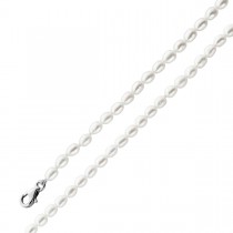 Perlenkette 47cm Süßwasserperlen 3.5-4mm