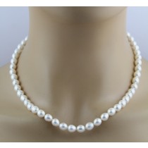 Perlenkette 47cm Süßwasserperlen 6.5-7mm