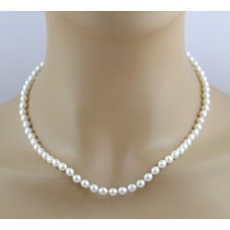 Perlenkette 47cm Süßwasserperlen 5.5-5mm 