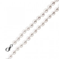 Perlenkette 47cm Süßwasserperlen 5.5-5mm 