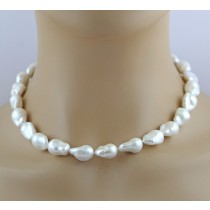 Perlenkette 45cm Edison Perlen Barock 10-12mm 