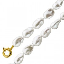 Perlenkette 45cm Edison Perlen Barock 10-12mm 