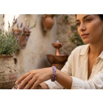 Amethyst Armband lila Natur Amethyste 165ct Stretchband