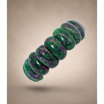 Zoisit Armband grün pinke nat. Rubin Epidot Edelsteine 370ct