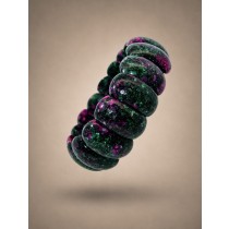 Zoisit Armband pink grüne nat. Rubin Epidot Edelsteine 295ct