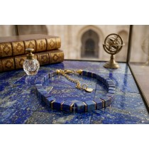 Lapislazuli Armband azurblauer Lapislazuli 45ct vergoldet
