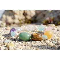 Perlenarmband Süßwasserperlen Aquamarin Achat Tigerauge Bergkristall Amethyst Citrin Dongling Jade