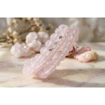 Rosenquarz Armband Set rosa Edelsteine