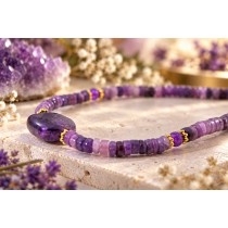 Amethyst Kette lila Amethyst Edelsteine