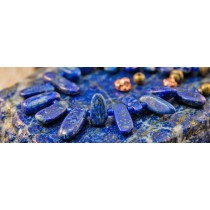 Lapislazuli Kette azurblaue Lapislazuli Edelsteine