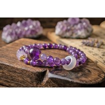 Amethyst Armband Kette nat. lila Amethyste Bergkristall