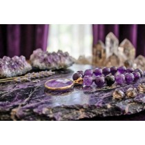 Amethyst Kette nat. lila Amethyst Edelsteine