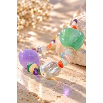 Amethyst Armband Fluorit Süßwasserperle Achat Bergkristall Aquamarin Rosenquarz