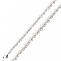 Perlenkette 37cm 7mm japanischen Akoyaperlen weiss