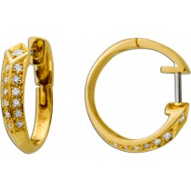 Brillant Creolen Gold 750 18K Diamanten 0.30ct. Lupenrein