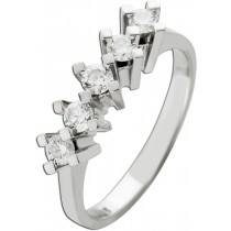 Diamantring Weißgold 585 14K Brillanten Antikschmuck