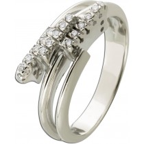 Diamantring Weißgold 750 18K Brillanten 0.17ct.TW VSI 