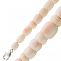 Korallen Kette  rosa-weiße Angel Skin Korallenkugeln 7,5-21mm