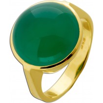 Chrysopras Ring Gold 585 14K grüner Edelstein 14.1ct.