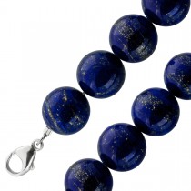 Lapiskette blauer Lapislazuli kugeln 16mm Edelstein