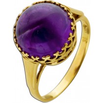 Amethyst Ring Gold 333 8K lila Edelstein Antikschmuck