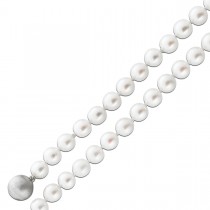 Perlenkette 90cm Weißgold 585 14 Karat japanische Akoyaperlen 6.5mm