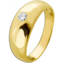 Solitärring Gold 585 14K Diamant 0.10ct.TW VVS  