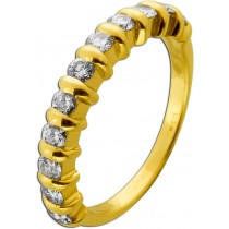 Memoire Ring Gold 750 18 Karat Diamanten 0.60ct 