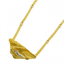 Brillant Collier Gold 585 14K Brillanten 0.02ct Lapponia Look  