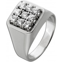 Brillant Ring Weissgold 750 18K Diamanten 0.75ct Kleinfingerring