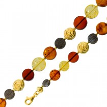 Bernstein Set Armband Kette cognac honiggelb cherry Edelsteine  