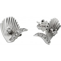 Diamantohrstecker Weißgold 585 14K Diamanten Antikschmuck 