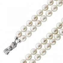 Perlen Armband 18cm Silber 835 Akoyaperlen Antikschmuck