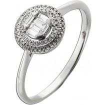 Diamantring Weißgold 750 18K Diamanten 0.90ct  