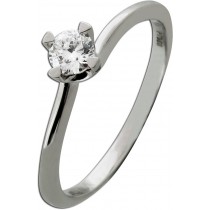 Verlobungsring Platin 950 Solitär Brillant 0.25ct TW VSI 
