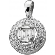 Diamant Anhänger Weißgold 750 18K Diamanten Brillanten 0.54ct